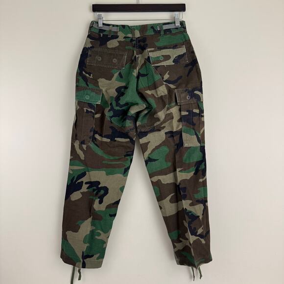 US Military Hot Weather Woodland Camo Combat Pants, Sz Small Regular Rip Stop - Picture 2 of 12